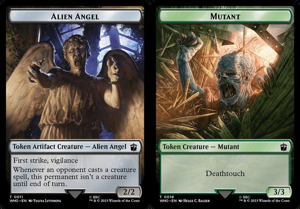 Alien Angel (0011) // Mutant (0018) Double-Sided Token (TWHO) - Foil