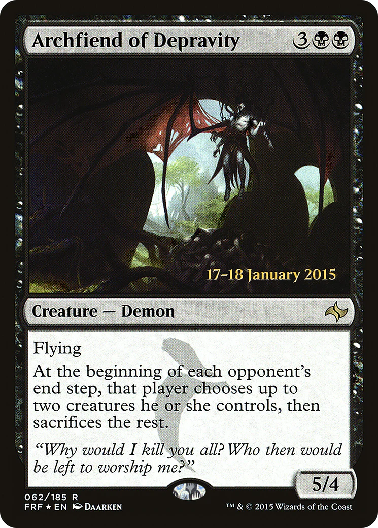 Archfiend of Depravity (062) (Prerelease) (PFRF) - Foil