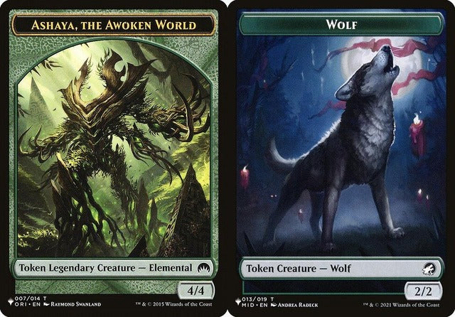 Ashaya, the Awoken World (007) // Wolf (013) Double-Sided Token (PLST)