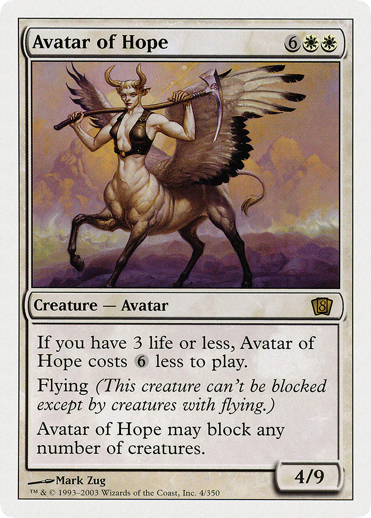 Avatar of Hope (8th Edition) (Oversized) (Box Topper Promo) (O8TH)