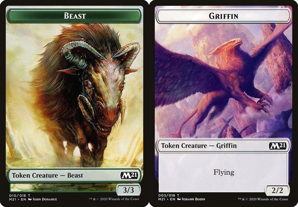 Beast (010) // Griffin (003) Double-Sided Token (TM21) - Foil