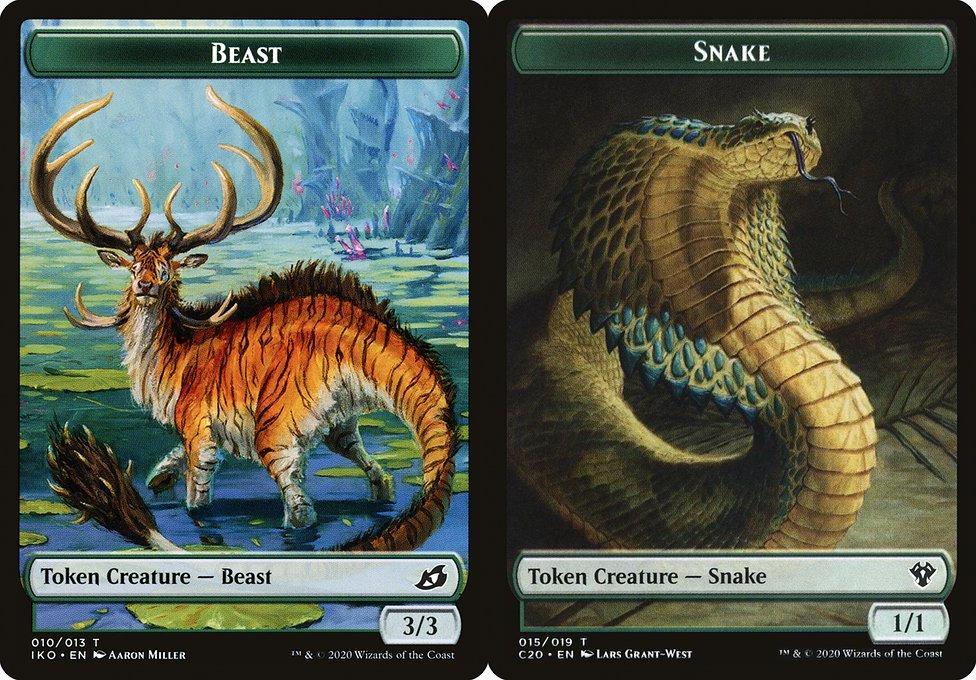 Beast (010) // Snake (015) Double-Sided Token (TC20)