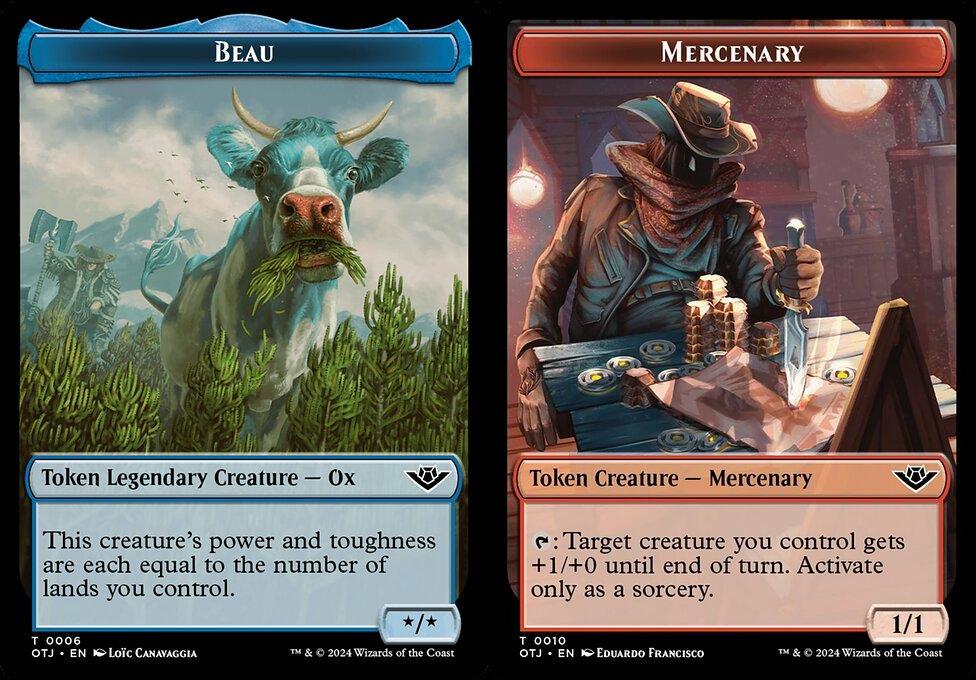 Beau (0006) // Mercenary (0010) Double-Sided Token (TOTJ) - Foil
