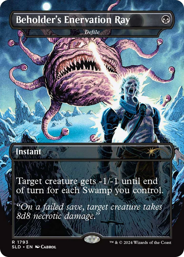 Beholder's Enervation Ray [Defile] (1793) (Borderless) (SLD) - Foil