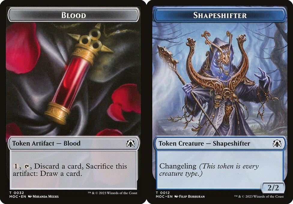 Blood (0032) // Shapeshifter (0012) Double-Sided Token (TMOC)