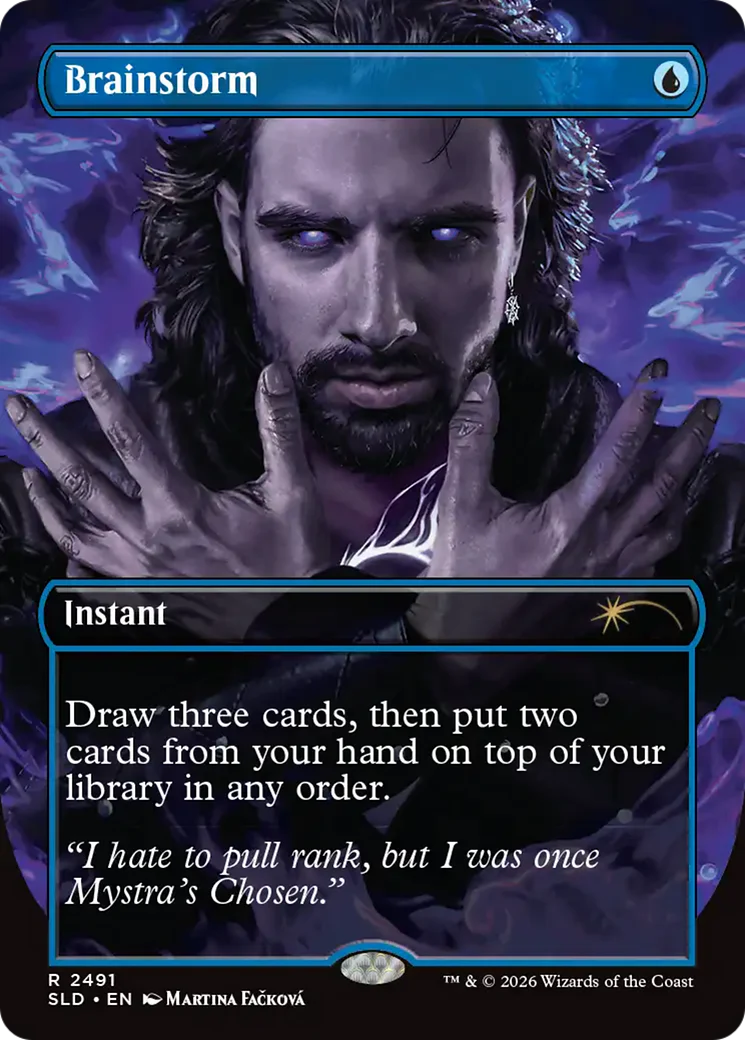 Brainstorm (2491) (Borderless) (SLD) - Foil