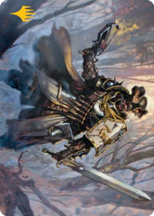 Brutal Cathar (13/81) Art Card (AMID) - Gold-Stamped Signature