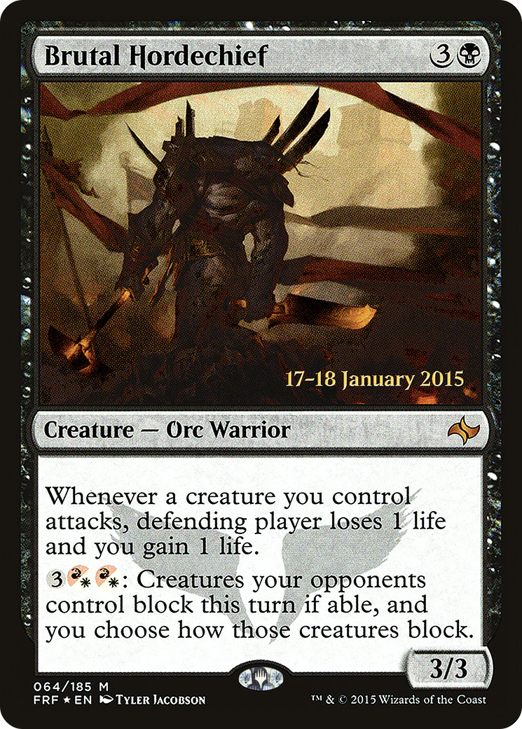 Brutal Hordechief (064) (Prerelease) (PFRF) - Foil