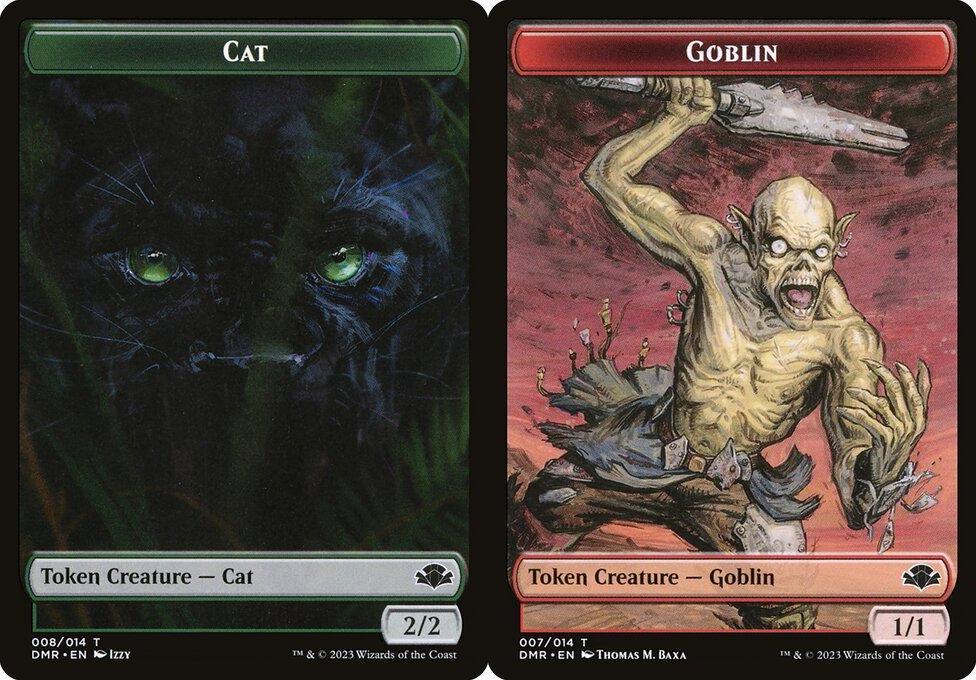 Cat (008) // Goblin (007) Double-Sided Token (TDMR) - Foil