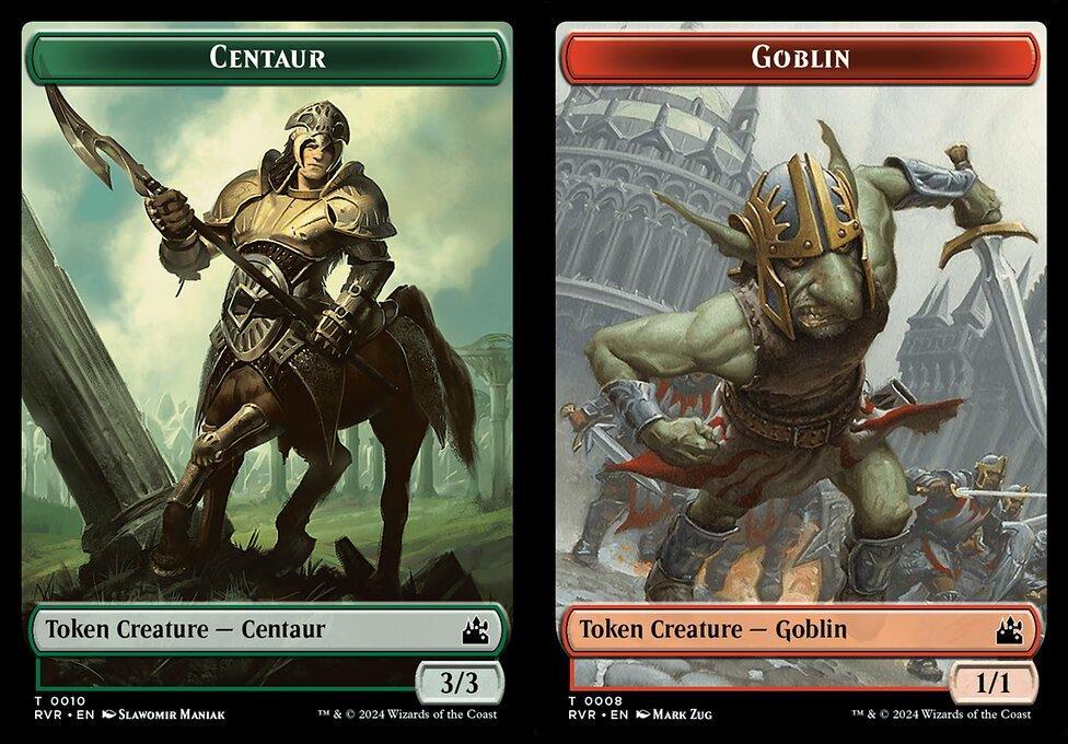 Centaur (0010) // Goblin (0008) Double-Sided Token (TRVR) - Foil