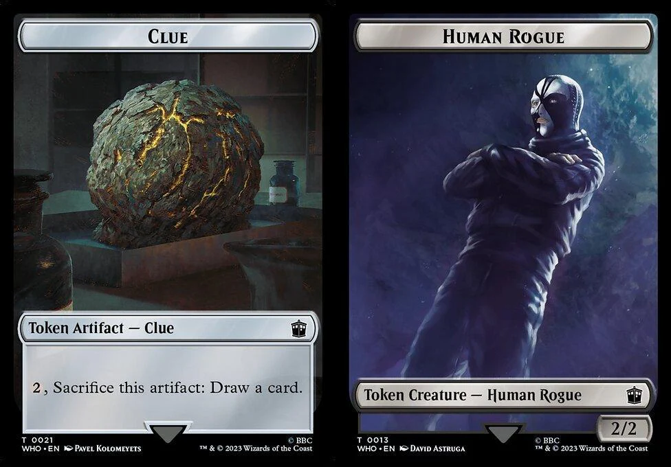 Clue (0021) // Human Rogue (0013) Double-Sided Token (TWHO)
