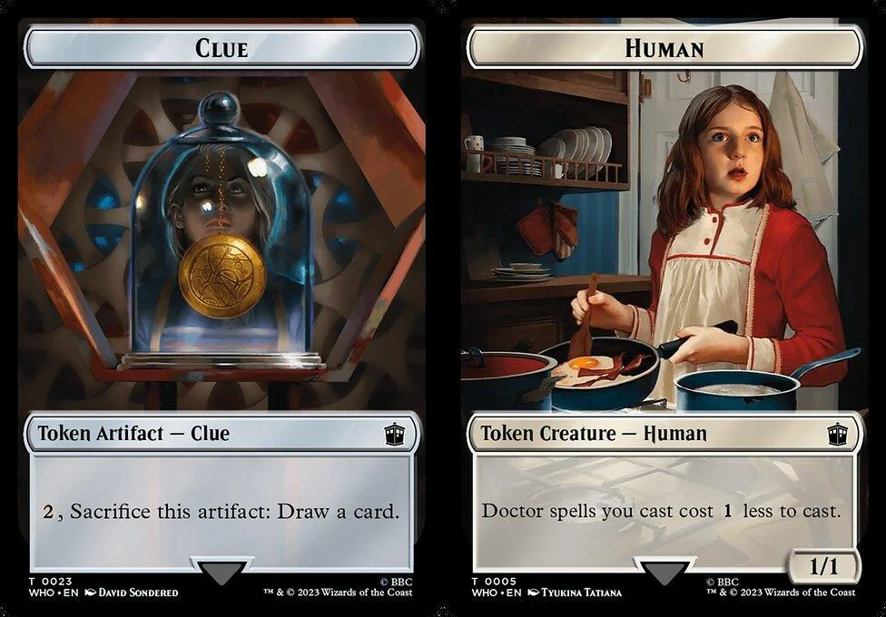 Clue (0023) // Human (0005) Double-Sided Token (TWHO) - Foil