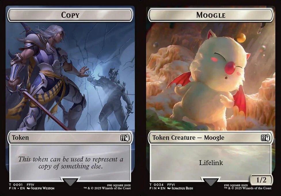 Copy (0001) // Moogle (0034) Double-Sided Token (TFIC) - Surge Foil