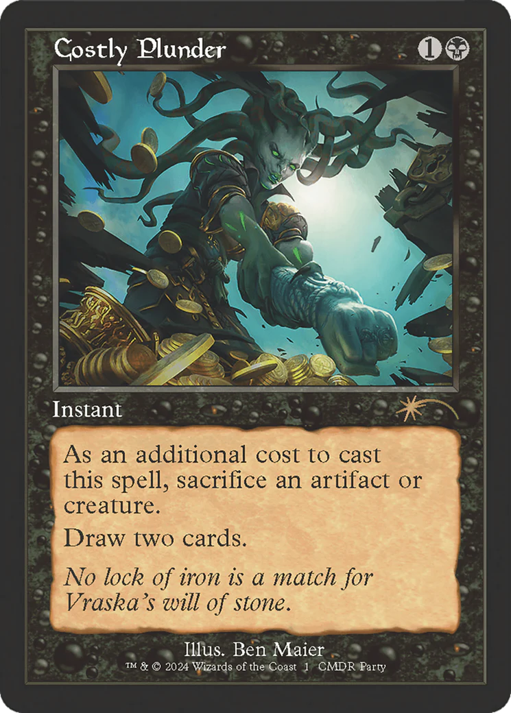 Costly Plunder (001) (Commander Party) (Retro Frame) (PW24) - Foil