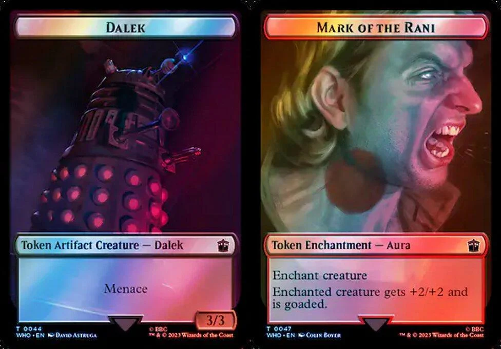 Dalek (0044) // Mark of the Rani (0047) Double-Sided Token (TWHO) - Surge Foil