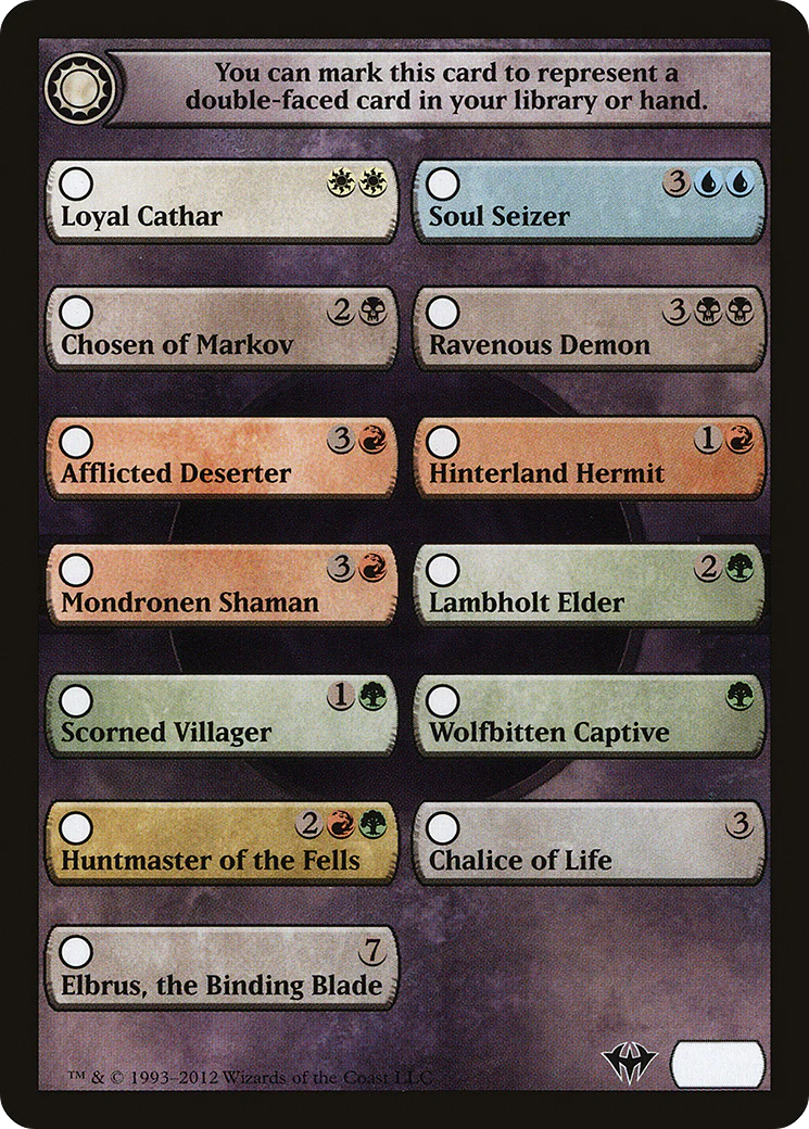 Dark Ascension Checklist Card (CH1) (TDKA)