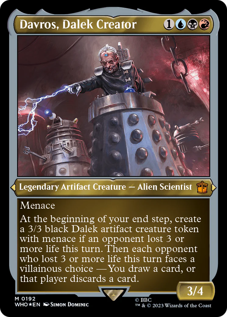 Davros, Dalek Creator (0192) (Display Commander) (Thick Stock) (WHO) - Foil Etched