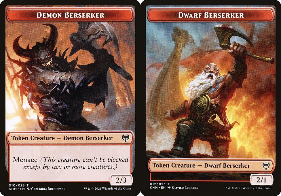 Demon Berserker (010) // Dwarf Berserker (012) Double-Sided Token (TKLD) - Foil
