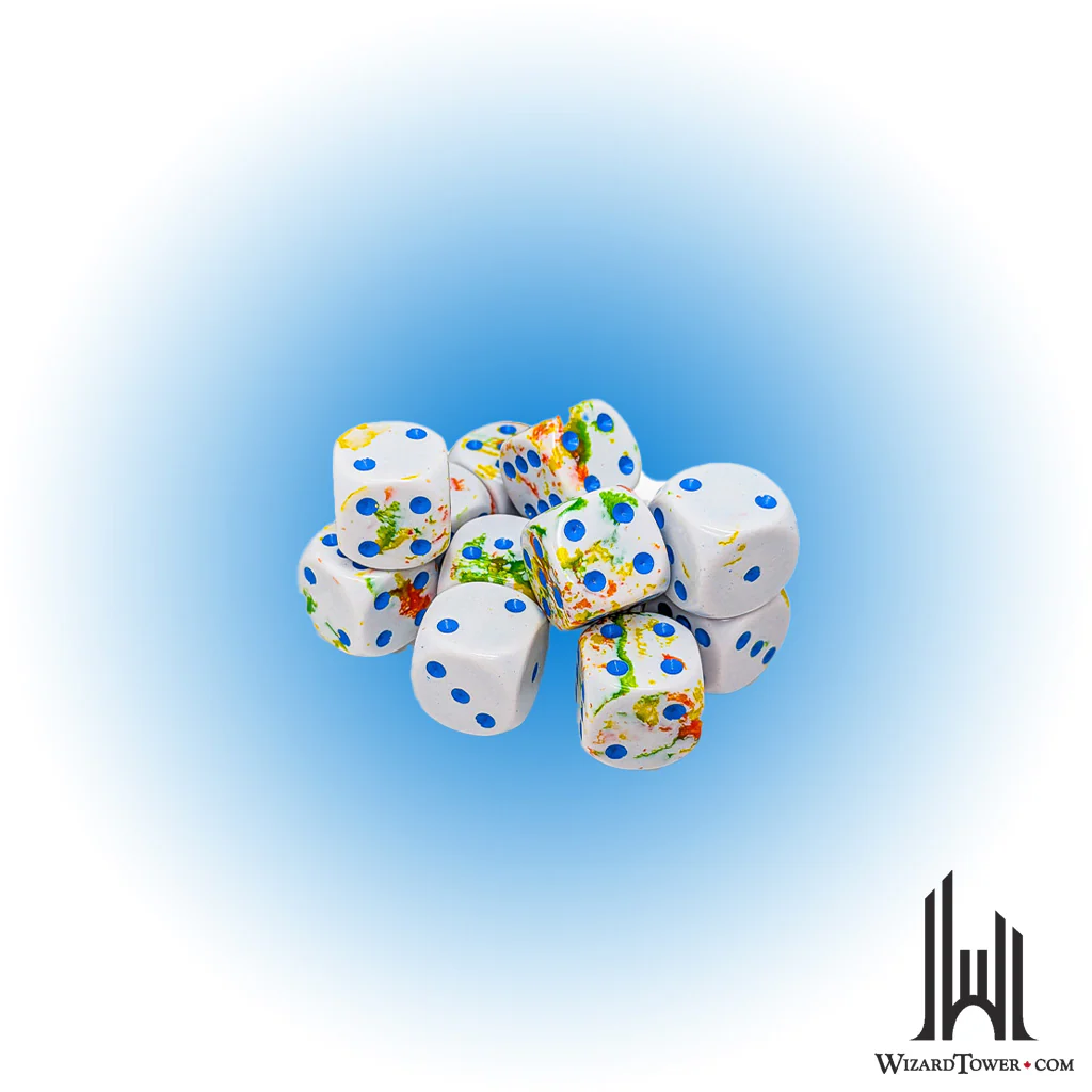 Dice Set - Brush Breezy / Blue 16mm d6 12ct