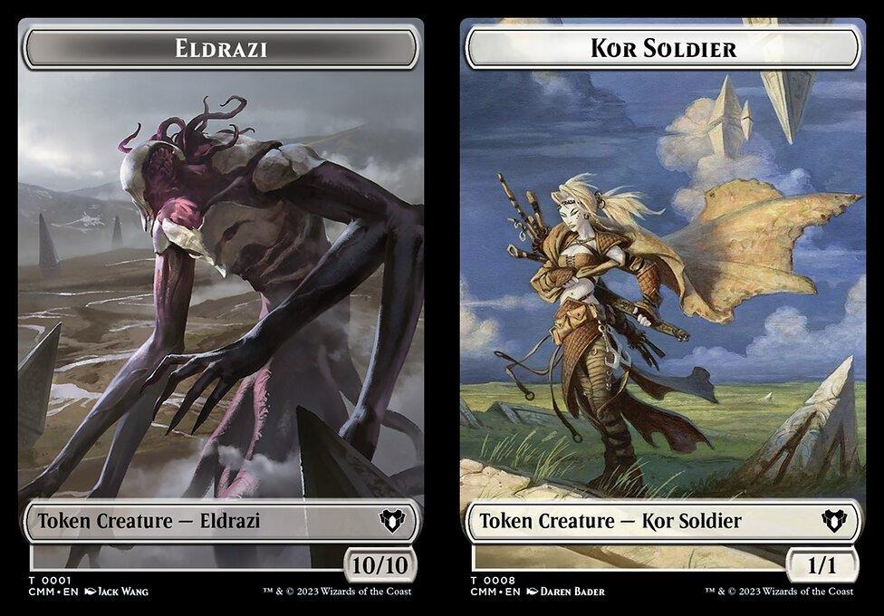 Eldrazi (0001) // Kor Soldier (0008) Double-Sided Token (TCMM)