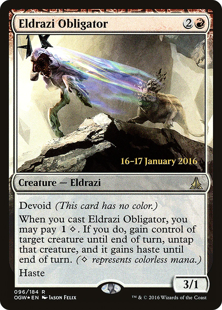 Eldrazi Obligator (096) (Prerelease) (POGW) - Foil
