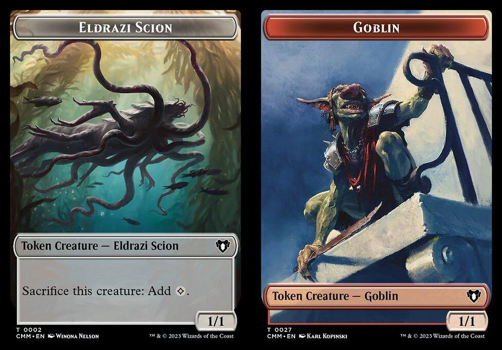 Eldrazi Scion (0002) // Goblin (0027) Double-Sided Token (TCMM)