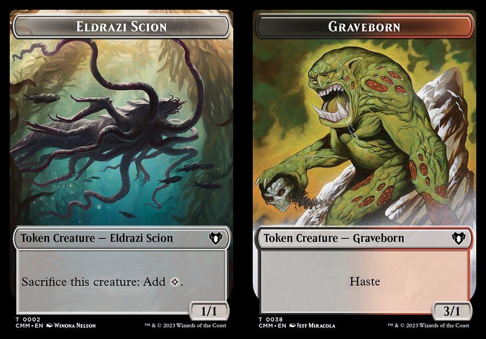 Eldrazi Scion (0002) // Graveborn (0038) Double-Sided Token (TCMM)