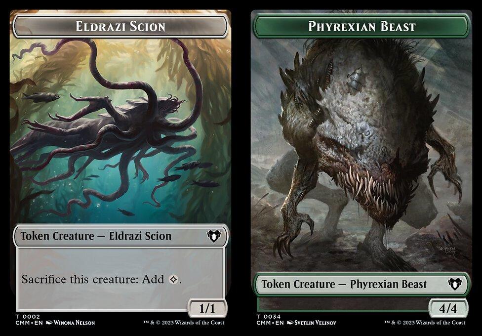 Eldrazi Scion (0002) // Phyrexian Beast (0034) Double-Sided Token (TCMM)