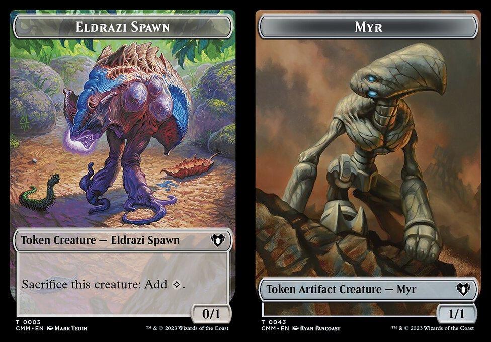 Eldrazi Spawn (0003) // Myr (0043) Double-Sided Token (TCMM)