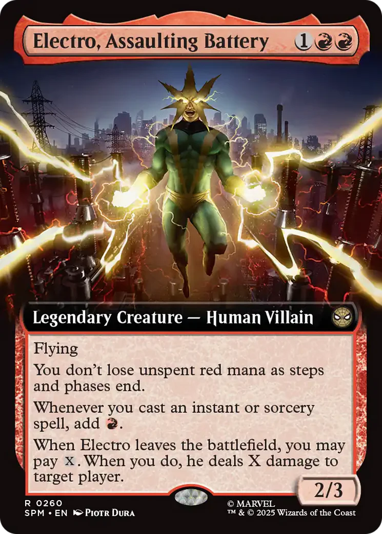 Electro, Assaulting Battery (0260) (Extended Art) (SPM)