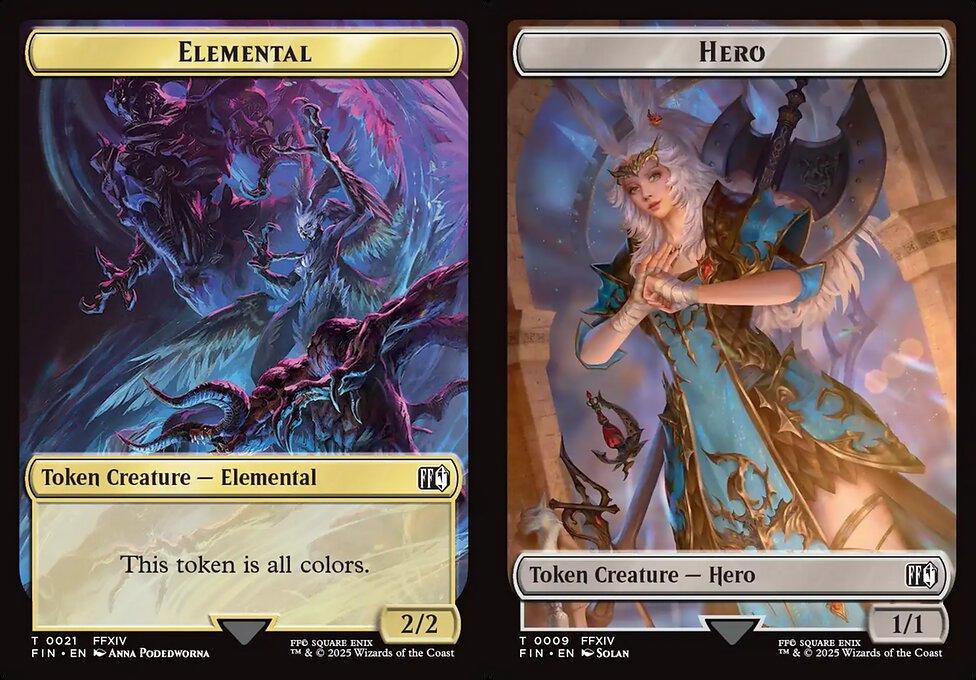 Elemental (0021) // Hero (0009) Double-Sided Token (TFIN)