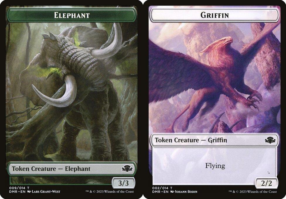 Elephant (009) // Griffin (002) Double-Sided Token (TDMR) - Foil
