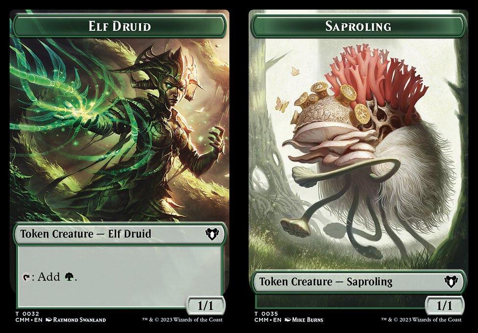 Elf Druid (0032) // Saproling (0035) Double-Sided Token (TCMM)