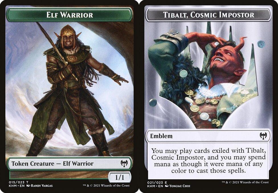 Elf Warrior (015) // Tibalt, Cosmic Impostor (021) Double-Sided Token (TKLD) - Foil