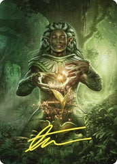 Elvish Mystic (41/81) Art Card (ACMM) - Gold-Stamped Signature