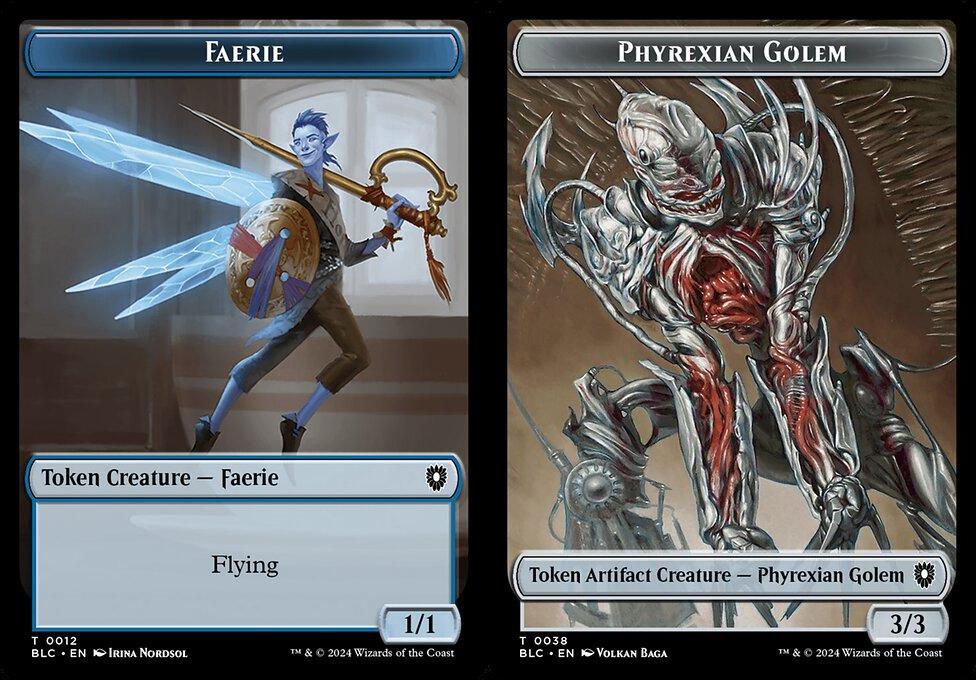 Faerie (0012) // Phyrexian Golem (0038) Double-Sided Token (TBLC)