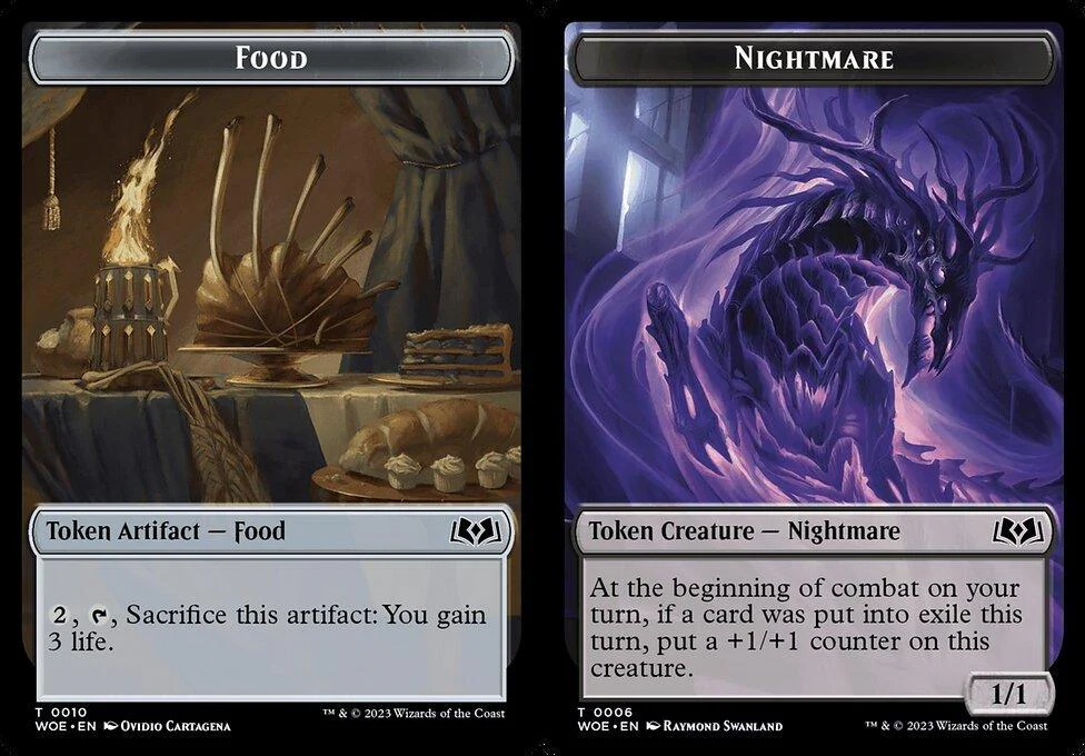 Food (0010) // Nightmare (0006) Double-Sided Token (TWOE) - Foil
