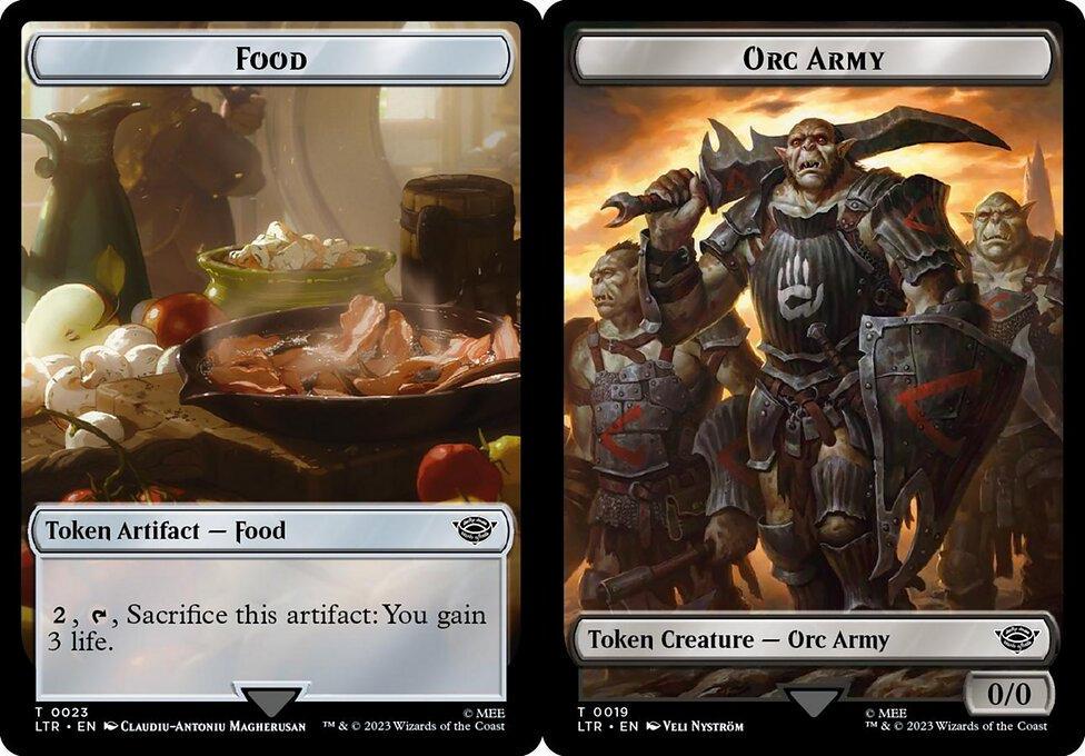 Food (023) // Orc Army (019) Double-Sided Token (TTLR) - Surge Foil