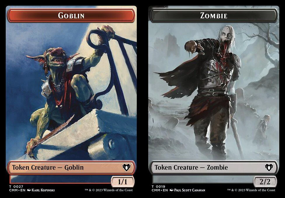 Goblin (0027) // Zombie (0019) Double-Sided Token (TCMM) - Foil