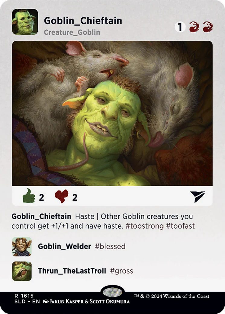 Goblin Chieftain (1615) (Showcase) (SLD) - Rainbow Foil