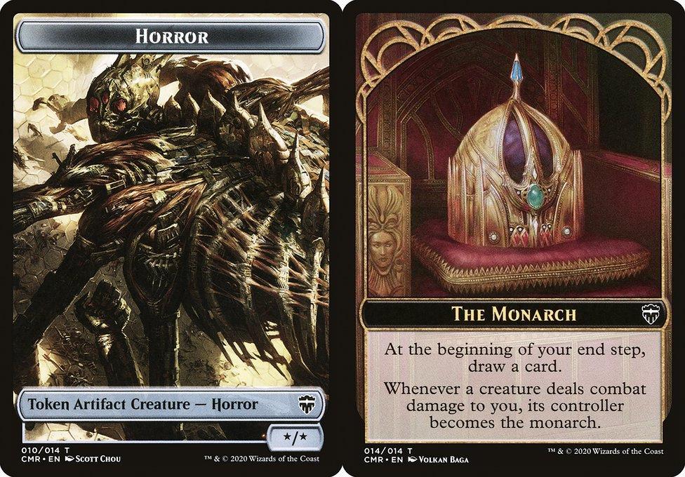 Horror (010) // The Monarch (014) Double-Sided Token (TCMR) - Foil