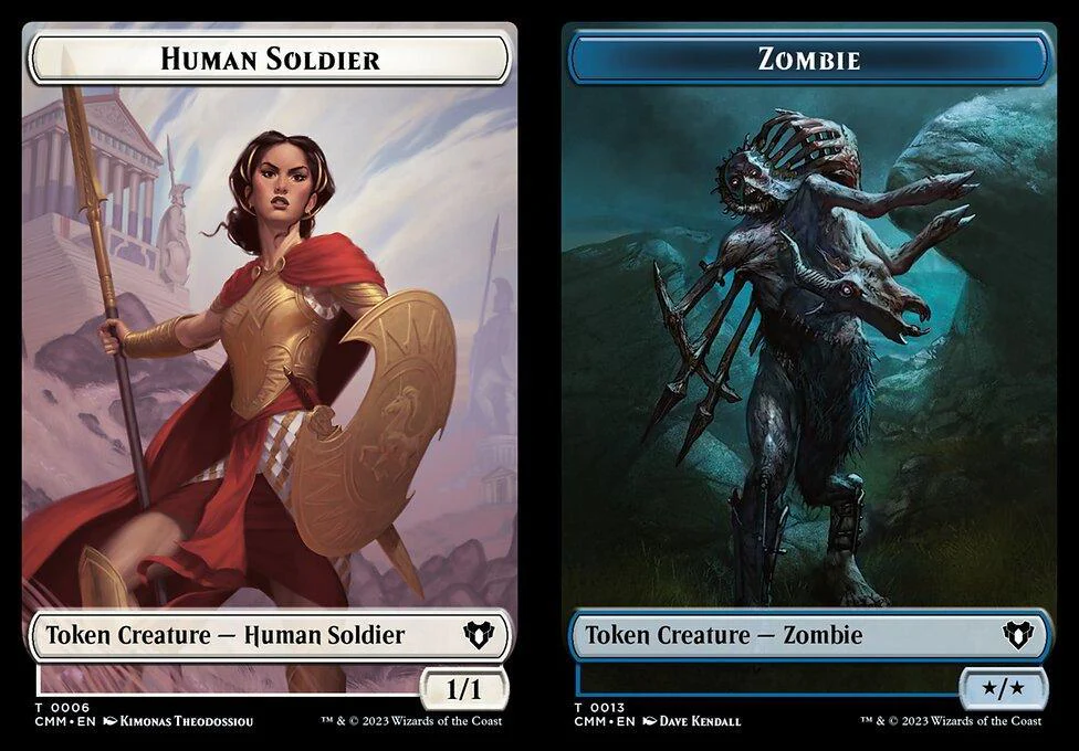 Human Soldier (0006) // Zombie (0013) Double-Sided Token (TCMM)