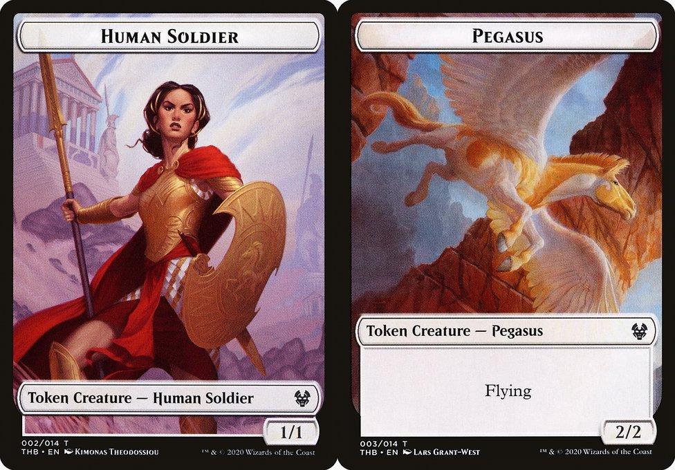 Human Soldier (002) // Pegasus (003) Double-Sided Token (TTHB) - Foil