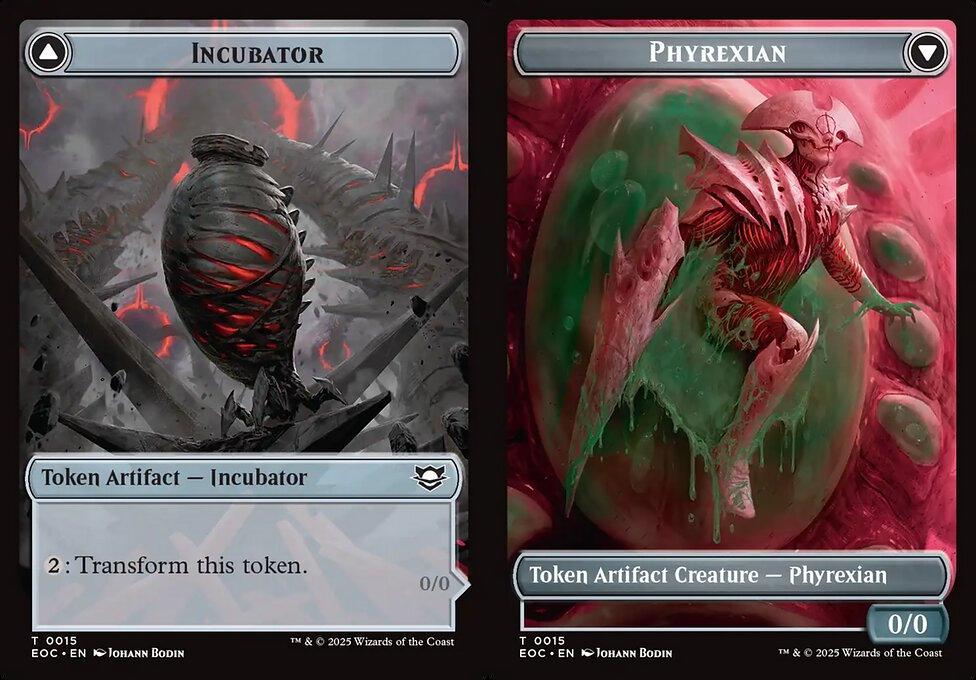 Incubator (0015) // Phyrexian (0015) Double-Sided Token (TEOE) - Foil