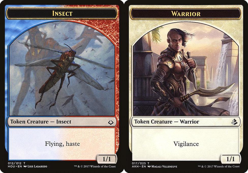 Insect (012) // Warrior (017) Double-Sided Token (THOU)