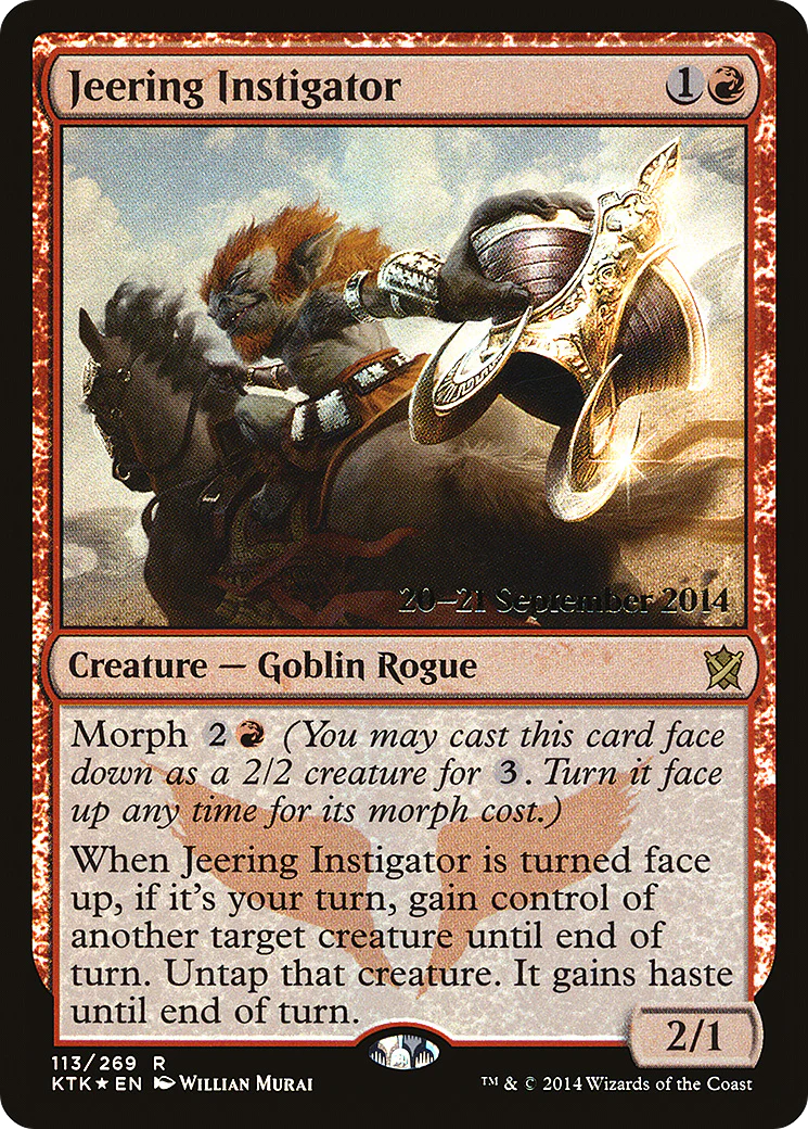 Jeering Instigator (113) (Prerelease) (PKTK) - Foil