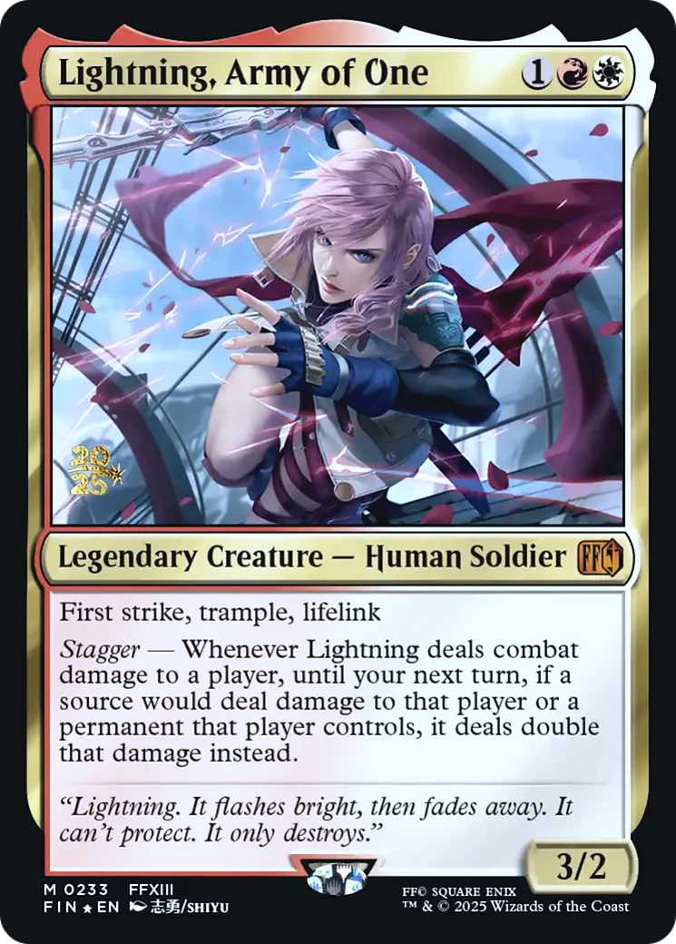 Lightning, Army of One (0233) (Prerelease) (PFIN) - Foil