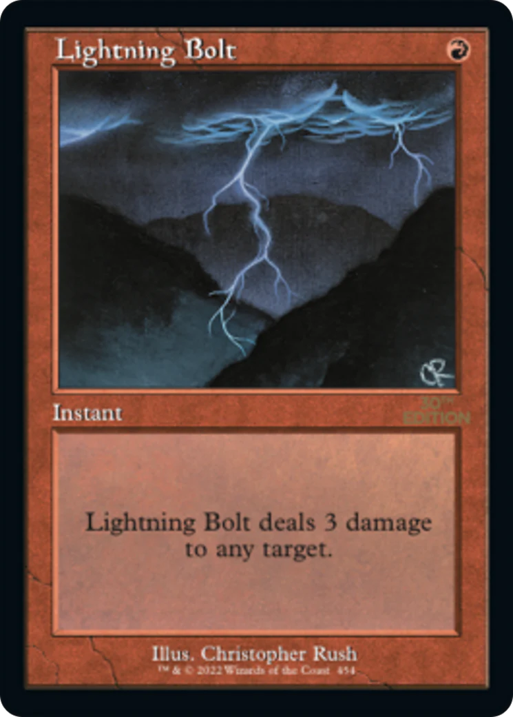 Lightning Bolt (Retro Frame) (30A)