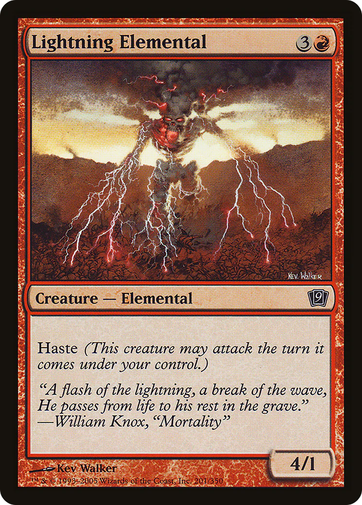 Lightning Elemental (9ED) - Foil