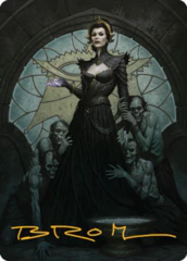 Liliana of the Veil (24/81) Art Card (ADMU) - Gold-Stamped Signature